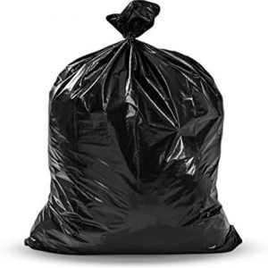 Black garbage bags bin liners