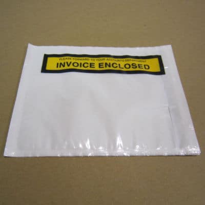 Invoice Enclosed Envelope Clear Backed