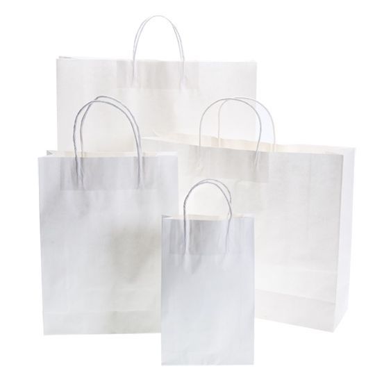 White Paper Carry Bags Various Sizes